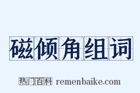 磁倾角组词是什么意思的图片